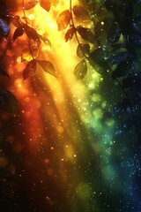 Poster - A green blurred abstract nature background wallpaper