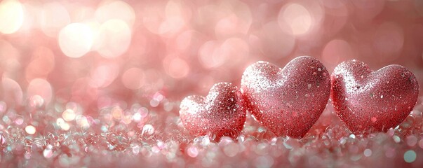 Poster - A design featuring a pink backdrop adorned with hearts, symbolizing Mother's Day, Valentine's Day, and Birthday celebrations, all in a palette of spring colors