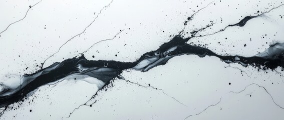 Poster - Abstract hand-painted art with a see-through alcohol ink backdrop, perfect for design purposes