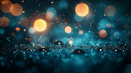 Poster - A depiction of digital lens flare against a dark backdrop