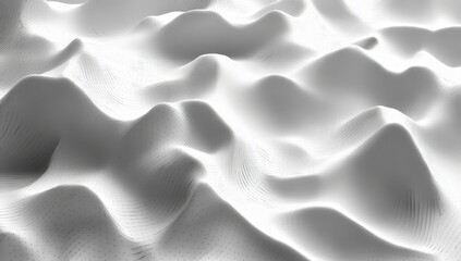 Poster - an abstract detailed shape rendered in a minimalist futuristic setting