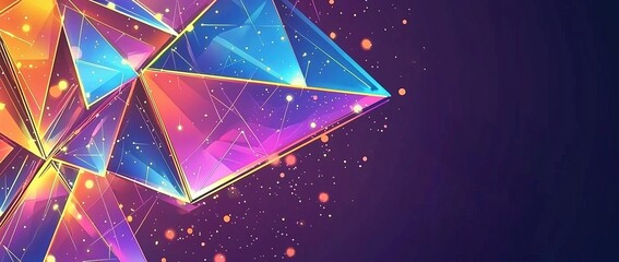 Poster - a grainy texture enhances a futuristic banner design, which includes a blurred neon color flow on a 