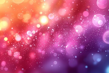 Poster - Abstract bokeh with a soft, blurred nature background and blurry light, creating a party vibe in a vintage style with warm pastel tones and a shimmering, faded cool color palette, defocused in