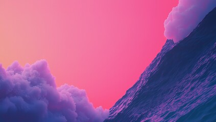 Poster - a generative ai-generated abstract neon fractal wallpaper with space