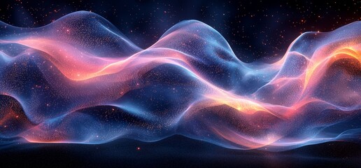 Poster - 3D abstract rendering featuring twisted lines. Contemporary background design, showcasing a futuristic structure