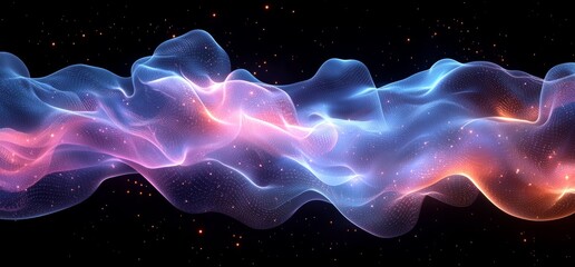 Poster - Abstract 3D rendering of intertwining lines. Modern background design, illustrating a futuristic pattern
