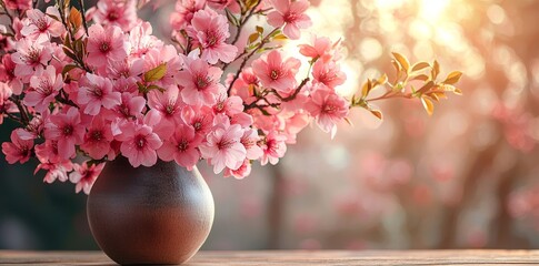 Poster - Cherry blossoms put on a mesmerizing show in full bloom, painting a colorful and whimsical tapestry of spring, enhancing botanical and seasonal concepts