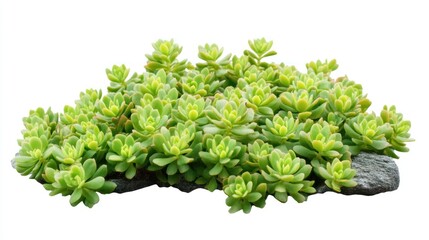 Wall Mural - Succulent plant on a rock, isolated, for botanical or ornamental use