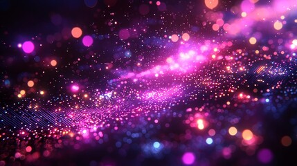 Poster - a futuristic background with blue and purple hues and abstract circuit board designs, ideal for high