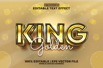Poster - New King golden editable text effect in modern trend style