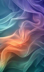 Poster - Abstract background of modern technological gradient waves in blue and pink tones, technology, modern, abstract, background, waves.
