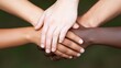 © Ankit - hands of different races in unity