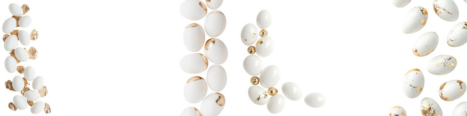 Fototapete - Elegant and modern composition of white spherical shapes against a plain background  Minimalist clean and simple abstract geometric design with a luxurious and conceptual feel