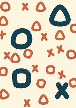 Abstract background of triangular, square, circle and triangular shapes