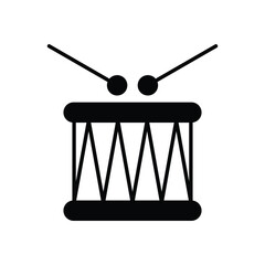 Canvas Print - Drum vector icon 