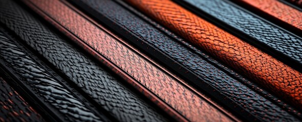 Poster - Black metal texture steel pattern with a grey line curve design against an abstract black background, perfect for a dark horizontal template or banner as a business backdrop