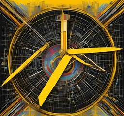 Fototapete - Illustration of abstract technology background.