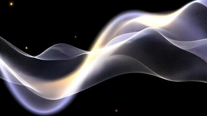 Poster - Explore captivating waves of light and sound as they dance and blend in a mesmerizing digital display filled with energy and motion