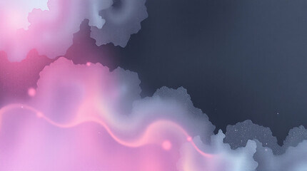Poster - Dreamy celestial abstract with cosmic clouds and ethereal glow