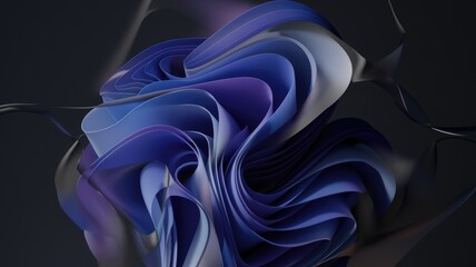 Poster - Abstract swirling blue and purple shapes create a dynamic, flowing, and visually captivating artwork.