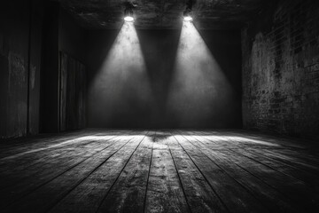 Poster - Spotlight Product Showcase in a Clean Photographer Studio with an Infinite Background