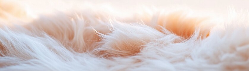 Poster - This softly blurred fur texture radiates a warm glow, providing an elegant and abstract backdrop that evokes a sense of depth and calm. The gentle hues create a cozy ambiance