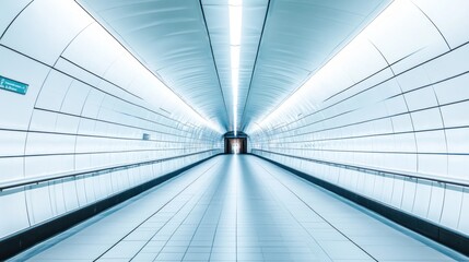 subway tunnel, bright lights, perspective, travel, transportation