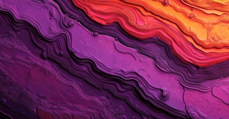 Poster - A screensaver with an abstract purple background, featuring lines and pixel particles moving in futuristic hi-tech waves and emitting a glow, accompanied by background blur
