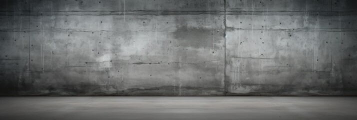 Poster - wide view of a textured concrete wall background suitable for various design projects, presentations