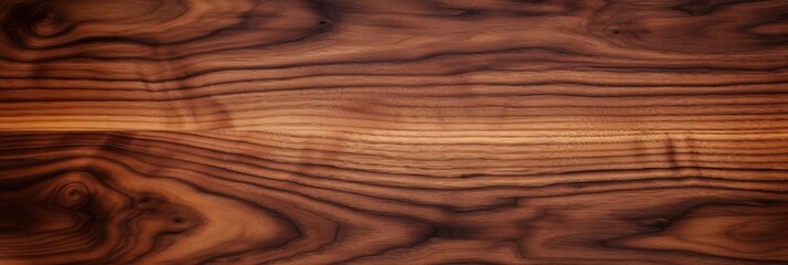 Poster - Close-Up Texture of Walnut Wood with Rich Brown Grains and Unique Patterns for Interior Design and Craft Projects