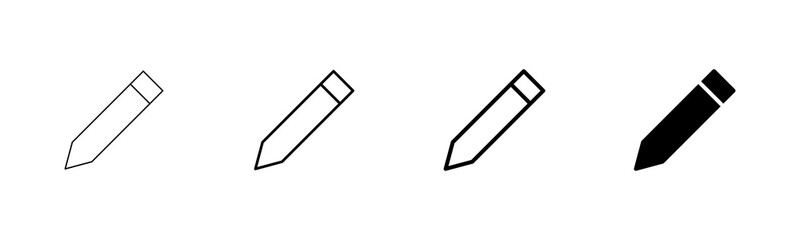 Leinwandbilder - Pencil icon vector isolated on white background. Pencil vector icon