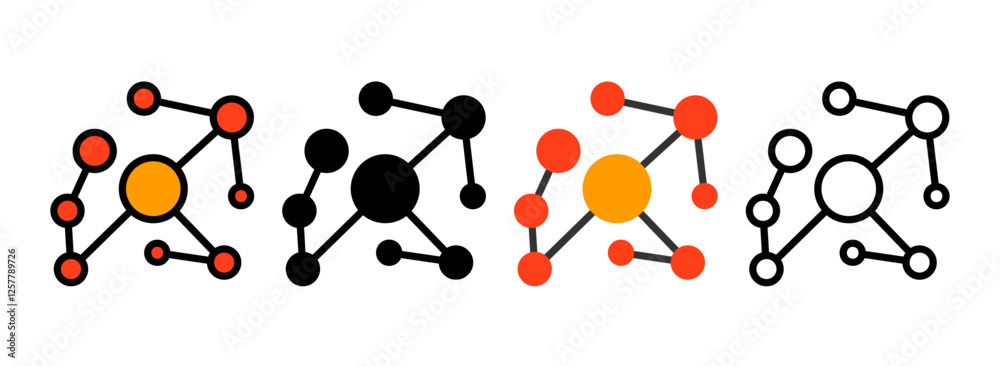 Metadata Knowledge Graph Icon Set of Knowledge Graph Icon Stock Vector | Adobe Stock