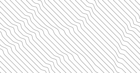 Poster - Black thin minimal distorted lines abstract technology background. Vector geometric tech design