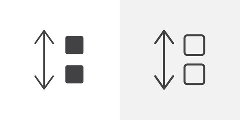 Poster - Apps sort icons vectors illustrations in black fill and liner versions