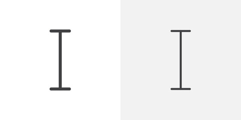 Poster - Cursor text icons vectors illustrations in black fill and liner versions