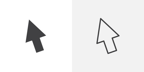 Poster - Cursor icons vectors illustrations in black fill and liner versions