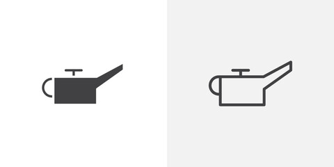 Poster - Oil can icons vectors illustrations in black fill and liner versions