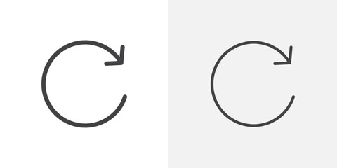 Aufkleber - Rotate right icons vectors illustrations in black fill and liner versions