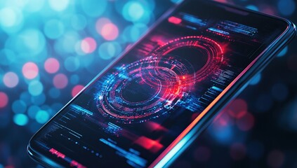 Poster - Exploring Mobile Interface Designs: Futuristic HUD and UI Elements for Apps