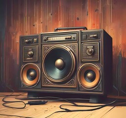Poster - illustration of music background.