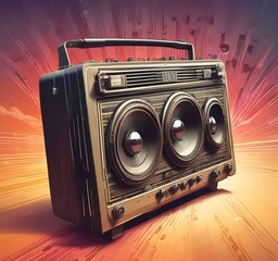 Poster - illustration of music background.