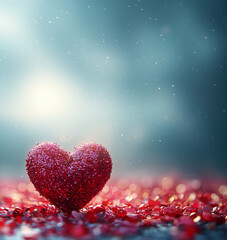Wall Mural - Abstract Valentines Day Hearts Background