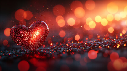 Wall Mural - Abstract Valentines Day Hearts Background