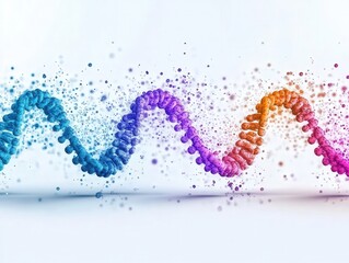Poster - molecular biology innovation nucleotide structure visualization digital art laboratory environment s