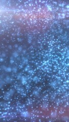 Poster - A mesmerizing digital particle flow with glowing blue and white dots, creating a futuristic, sci-fi ambiance. Great for data, and virtual technology themes