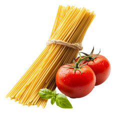 Wall Mural - Delicious Spaghetti with Tomato Sauce, Isolated red food meal isolated on transparent background, png