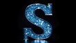 © Alesia - himmering blue letter s