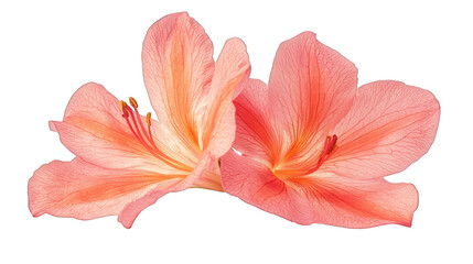 Sticker - pink flower isolated on white background