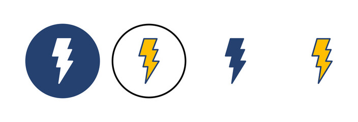 Wall Mural - lightning icon vector. electric icon vector. power icon. energy sign