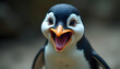 © Lulu - close up of a penguin laugh generative ai